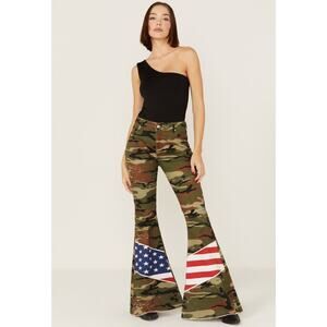 Ranch Dress'n Fallon Taylor Land of the Free Camo Flare Jeans Western Women’s 0